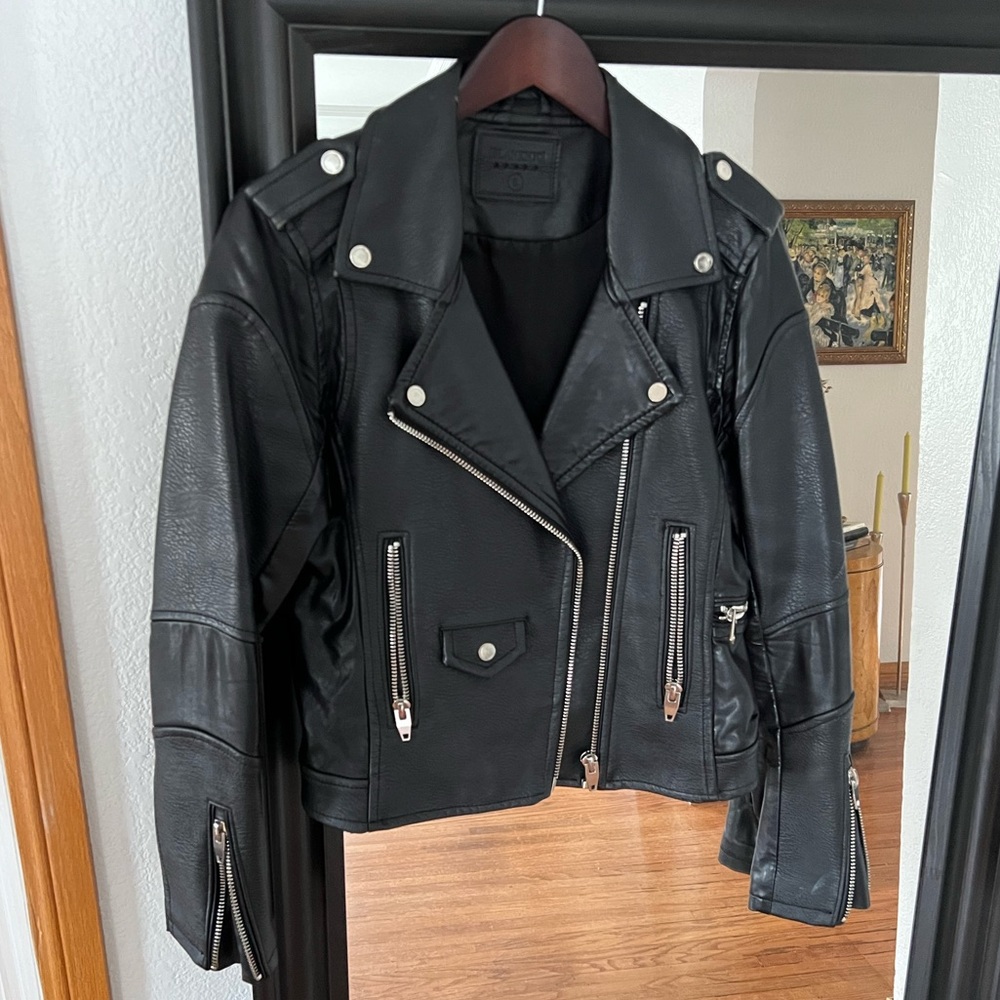 BLANK NYC Black Faux Leather Moto Jacket